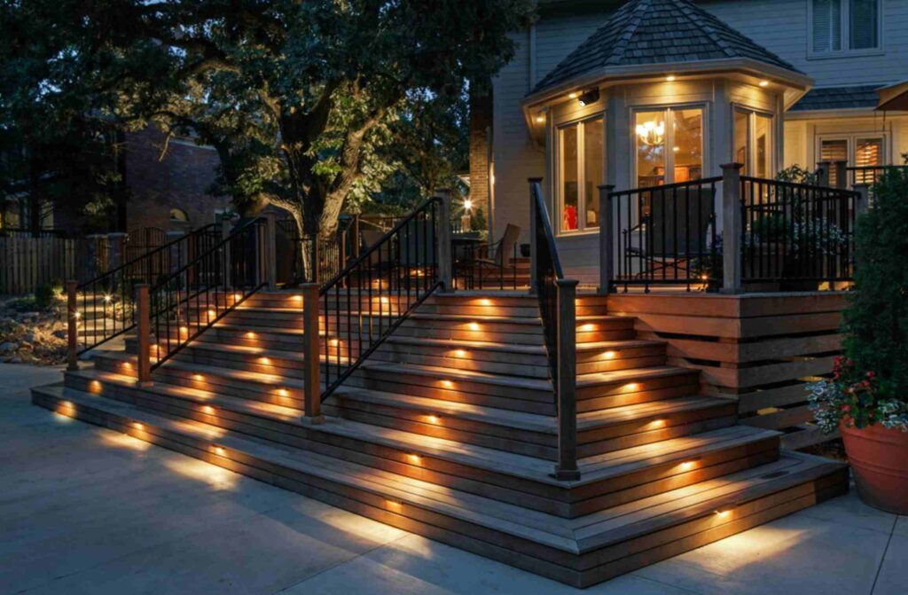 step And Deck Lighting warm white four steps fligreen