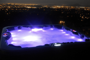 Purple glowing pool lights spa Lighting