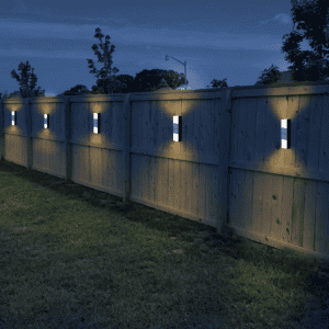 solar up&down lighting effect on fences -min