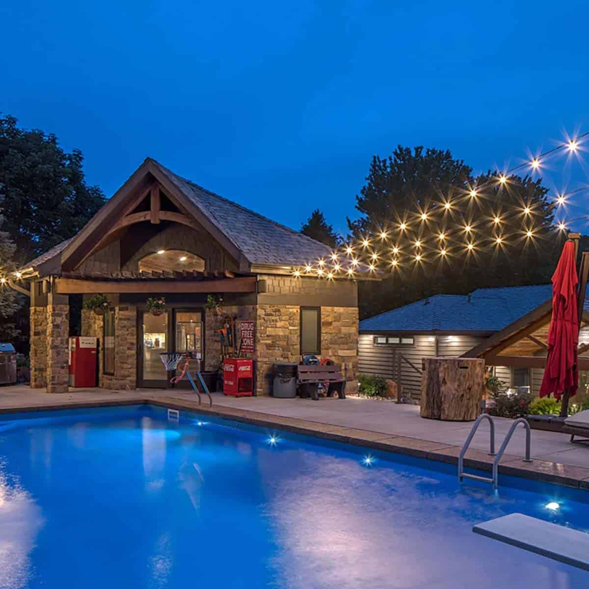 string lights for pool around